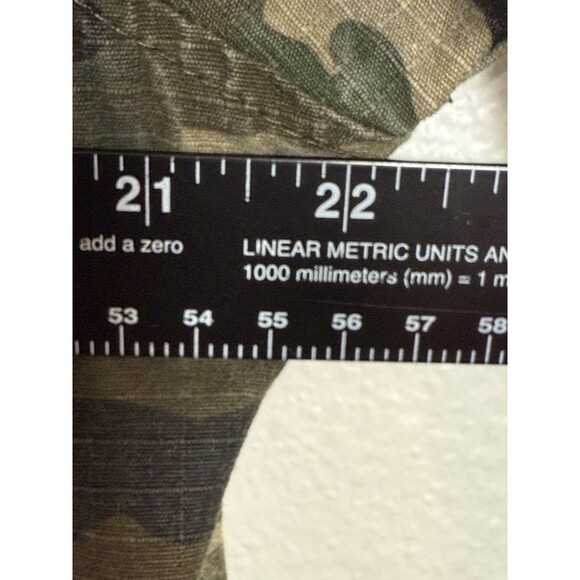 Camo Shirt/Jacket The Zig Zag Stripe Size S Green‎ Pockets Zip Up Tie Waist - Picture 11 of 12